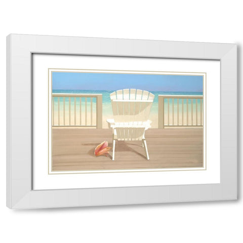 Front Row Seat White Modern Wood Framed Art Print with Double Matting by Seslar, Lin