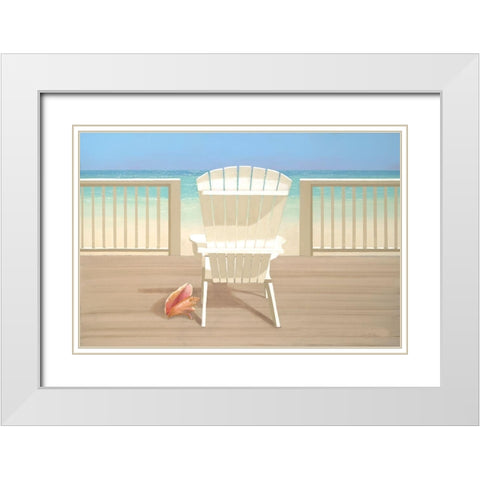 Front Row Seat White Modern Wood Framed Art Print with Double Matting by Seslar, Lin