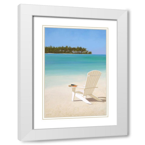 Beachfront Property White Modern Wood Framed Art Print with Double Matting by Seslar, Lin