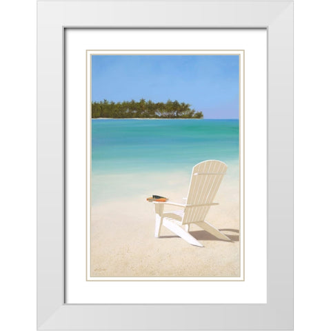 Beachfront Property White Modern Wood Framed Art Print with Double Matting by Seslar, Lin