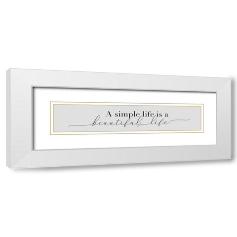 Simple Beautiful White Modern Wood Framed Art Print with Double Matting by CAD Designs