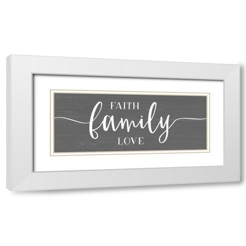 Family Grey White Modern Wood Framed Art Print with Double Matting by Carpentieri, Natalie