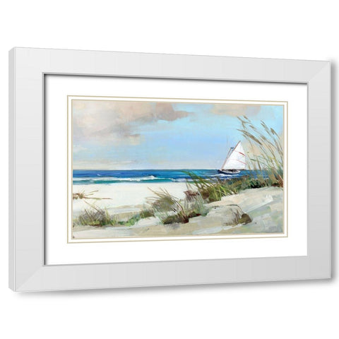 Midday Breeze White Modern Wood Framed Art Print with Double Matting by Swatland, Sally