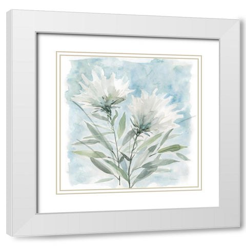 Wild Thistle Bloom I White Modern Wood Framed Art Print with Double Matting by Robinson, Carol