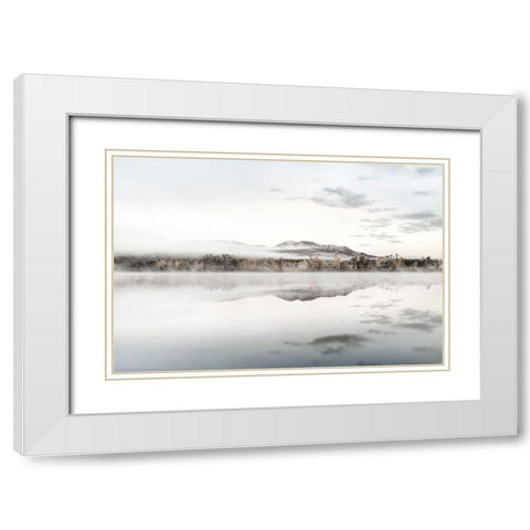 Sunrise Clouds White Modern Wood Framed Art Print with Double Matting by Haney, Chuck