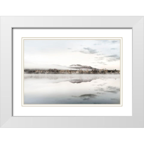 Sunrise Clouds White Modern Wood Framed Art Print with Double Matting by Haney, Chuck
