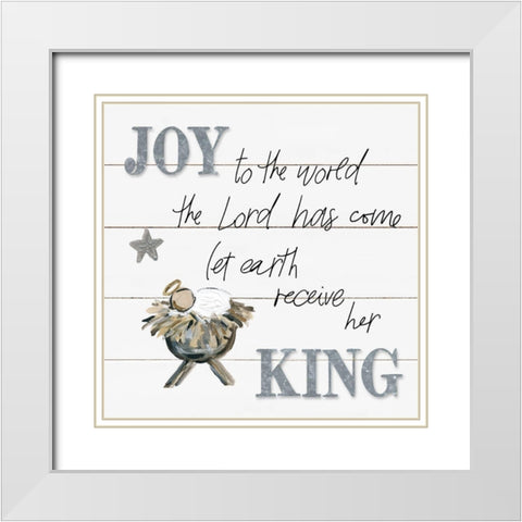 The Lord Has Come White Modern Wood Framed Art Print with Double Matting by Robinson, Carol