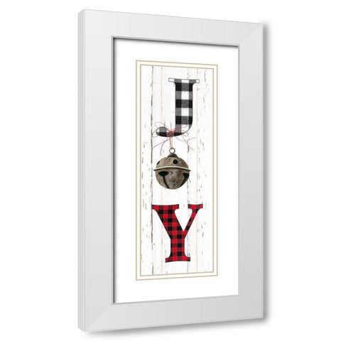 Checkered Joy White Modern Wood Framed Art Print with Double Matting by Robinson, Carol