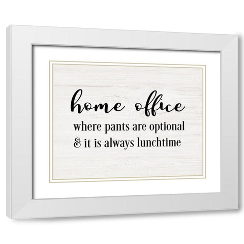Pants Optional White Modern Wood Framed Art Print with Double Matting by CAD Designs