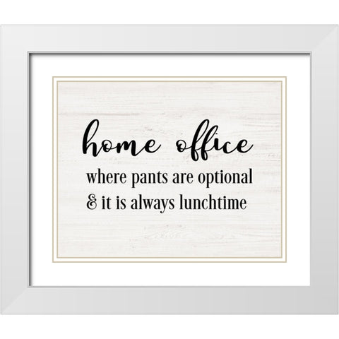 Pants Optional White Modern Wood Framed Art Print with Double Matting by CAD Designs