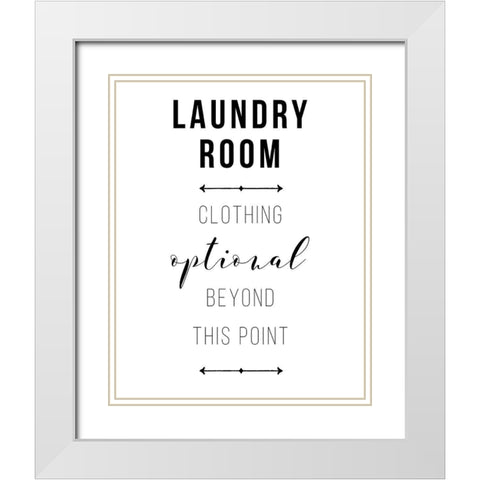 Laundry Room White Modern Wood Framed Art Print with Double Matting by Murray, Amanda