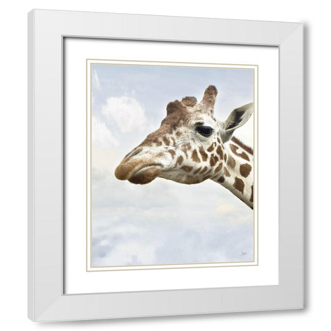 Grumpy White Modern Wood Framed Art Print with Double Matting by Nan