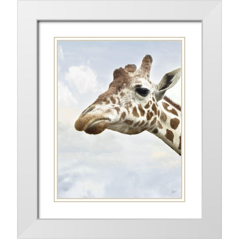 Grumpy White Modern Wood Framed Art Print with Double Matting by Nan