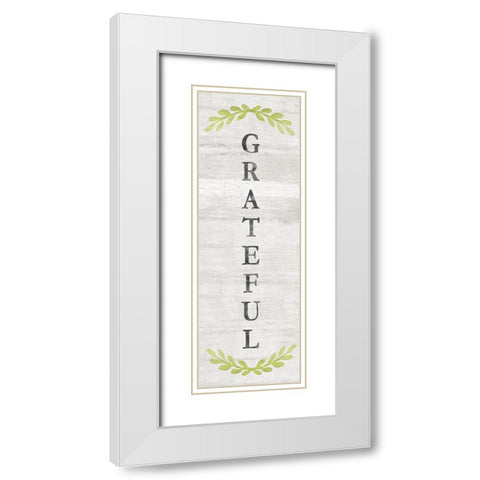 Grateful White Modern Wood Framed Art Print with Double Matting by Carpentieri, Natalie