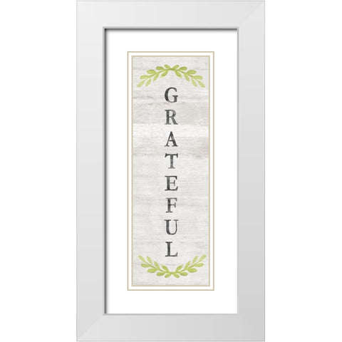 Grateful White Modern Wood Framed Art Print with Double Matting by Carpentieri, Natalie