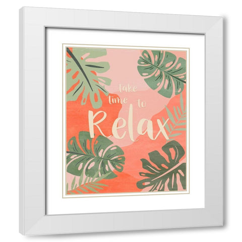 Take Time White Modern Wood Framed Art Print with Double Matting by Carpentieri, Natalie