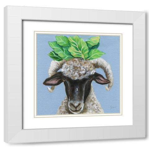 Sunshine White Modern Wood Framed Art Print with Double Matting by CAD Designs