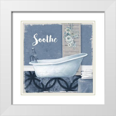 Soothe White Modern Wood Framed Art Print with Double Matting by Robinson, Carol