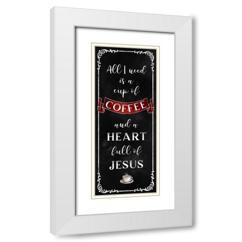 All I Need White Modern Wood Framed Art Print with Double Matting by Knutsen, Conrad