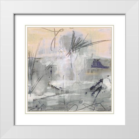 Southeast I White Modern Wood Framed Art Print with Double Matting by Jill, Susan