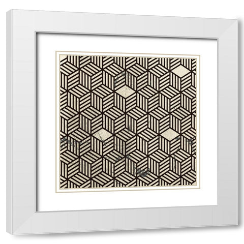 Black and White Box White Modern Wood Framed Art Print with Double Matting by Jill, Susan