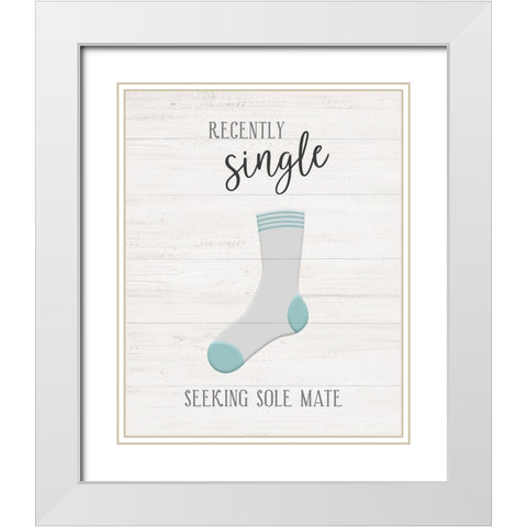 Single White Modern Wood Framed Art Print with Double Matting by Carpentieri, Natalie