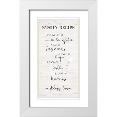 Family Kitchen White Modern Wood Framed Art Print with Double Matting by CAD Designs