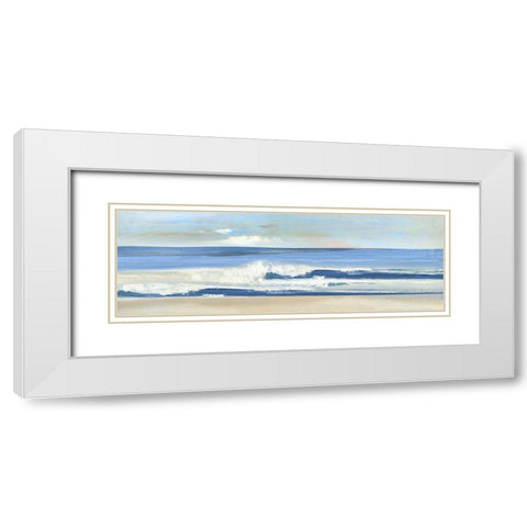 Latitude White Modern Wood Framed Art Print with Double Matting by Swatland, Sally