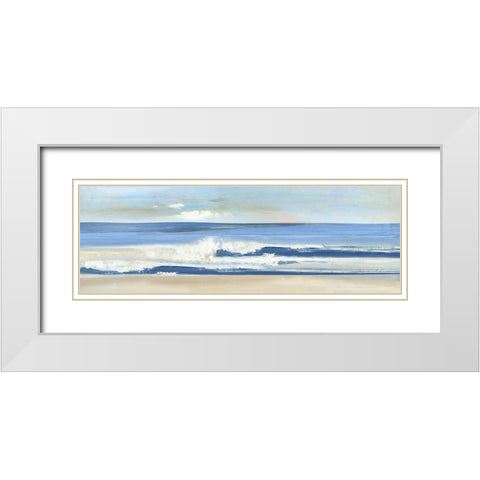 Latitude White Modern Wood Framed Art Print with Double Matting by Swatland, Sally