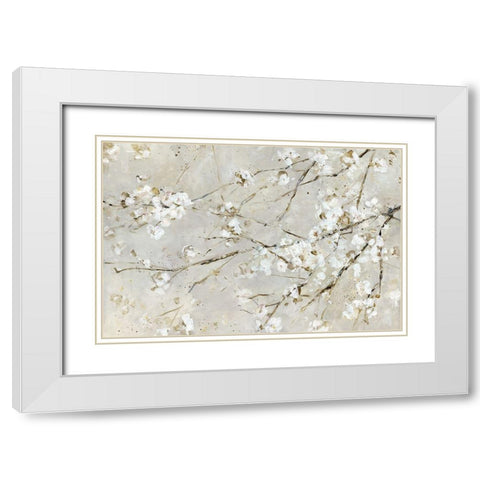 Blossom Confetti White Modern Wood Framed Art Print with Double Matting by Swatland, Sally
