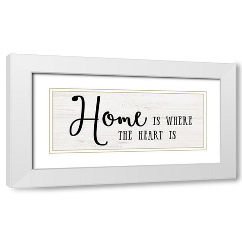 Home Heart White Modern Wood Framed Art Print with Double Matting by Murray, Amanda