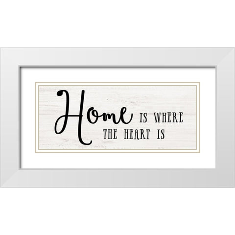 Home Heart White Modern Wood Framed Art Print with Double Matting by Murray, Amanda