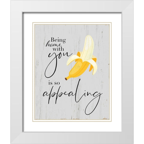 So Appealing White Modern Wood Framed Art Print with Double Matting by Santiago, Daniela