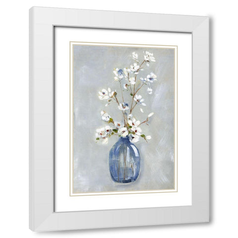 Cottage Blooming I White Modern Wood Framed Art Print with Double Matting by Swatland, Sally