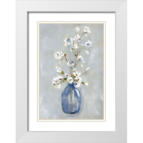 Cottage Blooming I White Modern Wood Framed Art Print with Double Matting by Swatland, Sally