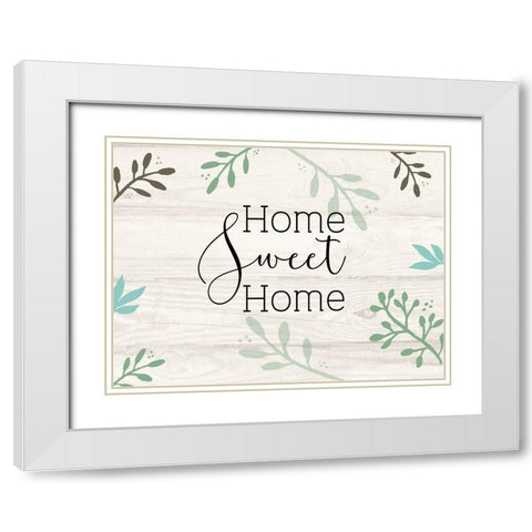 Home Sweet Home White Modern Wood Framed Art Print with Double Matting by Jill, Susan