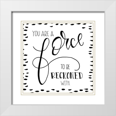 Force White Modern Wood Framed Art Print with Double Matting by Murray, Amanda