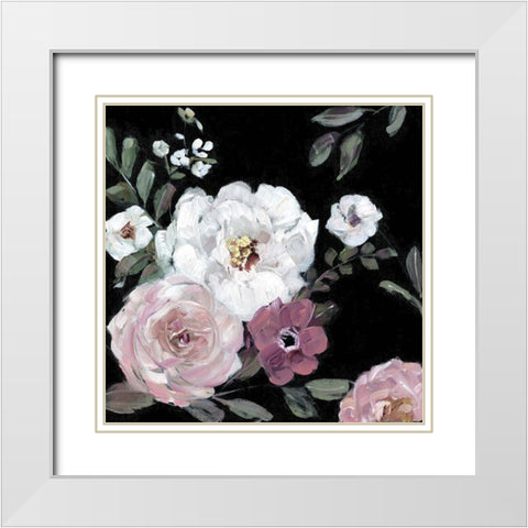 Rose Garden Romance I White Modern Wood Framed Art Print with Double Matting by Swatland, Sally