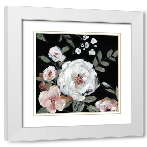 Rose Garden Romance II White Modern Wood Framed Art Print with Double Matting by Swatland, Sally
