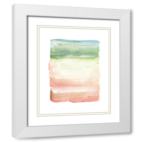 Skye I White Modern Wood Framed Art Print with Double Matting by Nan