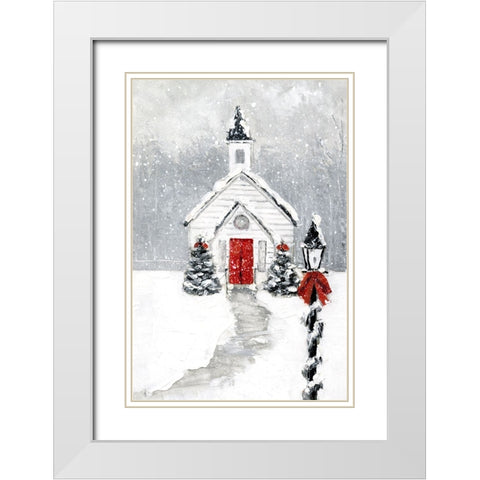 Soft Silent Night White Modern Wood Framed Art Print with Double Matting by Swatland, Sally