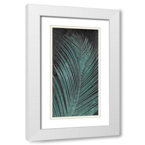 Palm Oasis II White Modern Wood Framed Art Print with Double Matting by Carpentieri, Natalie
