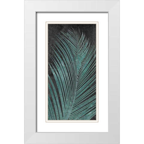 Palm Oasis II White Modern Wood Framed Art Print with Double Matting by Carpentieri, Natalie