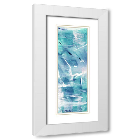 Aqua Terra II White Modern Wood Framed Art Print with Double Matting by Jill, Susan