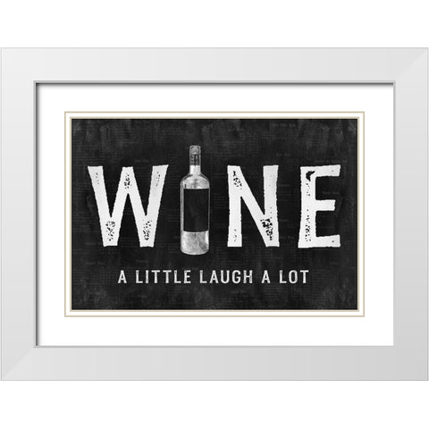 Wine a Little White Modern Wood Framed Art Print with Double Matting by Carpentieri, Natalie