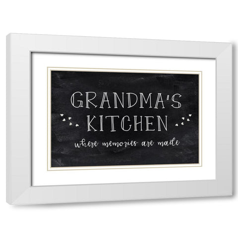 Grandmas Kitchen White Modern Wood Framed Art Print with Double Matting by CAD Designs