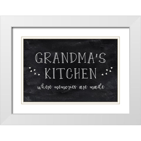 Grandmas Kitchen White Modern Wood Framed Art Print with Double Matting by CAD Designs
