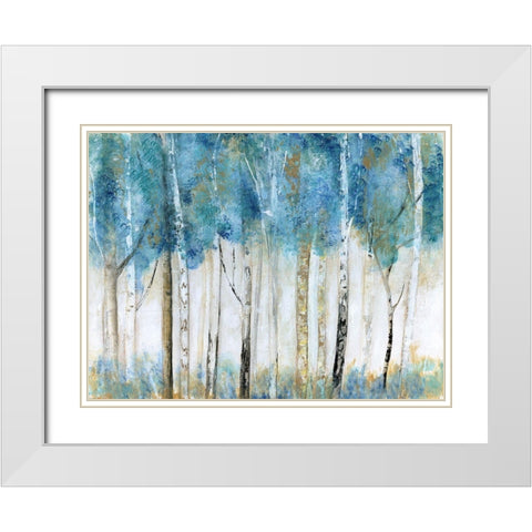 Magical Wood White Modern Wood Framed Art Print with Double Matting by Tava Studios