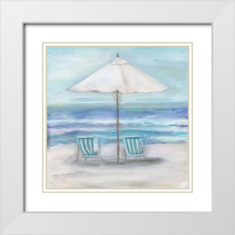 Gulf Shores II White Modern Wood Framed Art Print with Double Matting by Dunlap, Marilyn