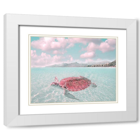 Sun Bathing White Modern Wood Framed Art Print with Double Matting by Calascibetta, Mike